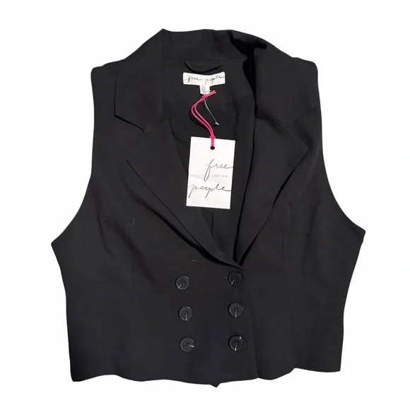 NEW Free People Gabbie 2 Piece Vest Suit Set Size 6 - Picture 10 of 15
